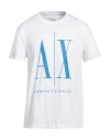 Armani Exchange Man T-shirt White Size M Cotton
