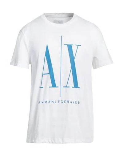Armani Exchange Man T-shirt White Size M Cotton