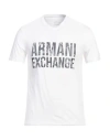 Armani Exchange Man T-shirt White Size S Cotton In White