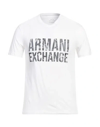 Armani Exchange Man T-shirt White Size S Cotton