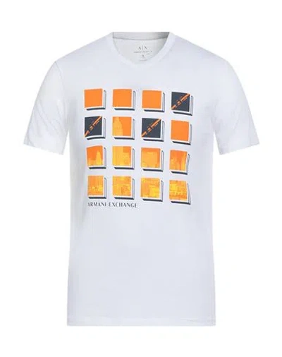 Armani Exchange Man T-shirt White Size S Cotton
