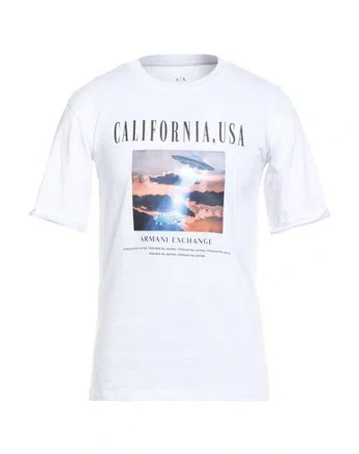 Armani Exchange Man T-shirt White Size S Cotton