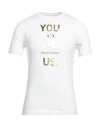 Armani Exchange Man T-shirt White Size S Cotton In White