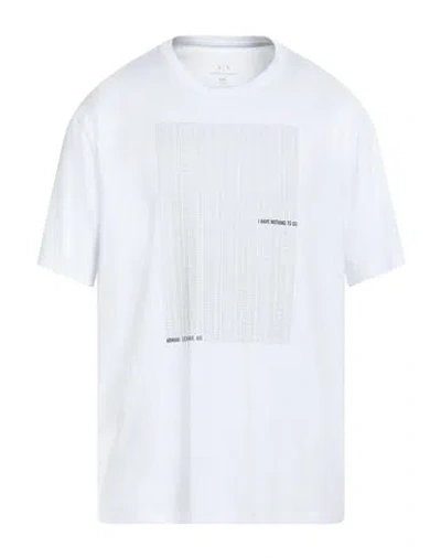 Armani Exchange Man T-shirt White Size L Cotton