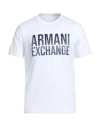 Armani Exchange Man T-shirt White Size S Cotton, Elastane