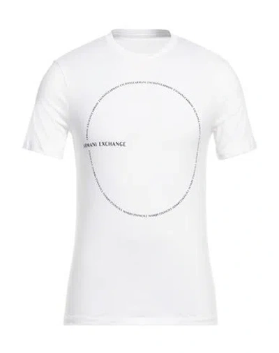 Armani Exchange Man T-shirt White Size S Organic Cotton