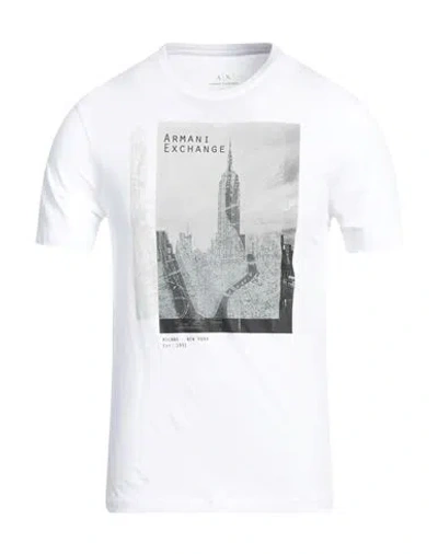 Armani Exchange Man T-shirt White Size Xl Cotton