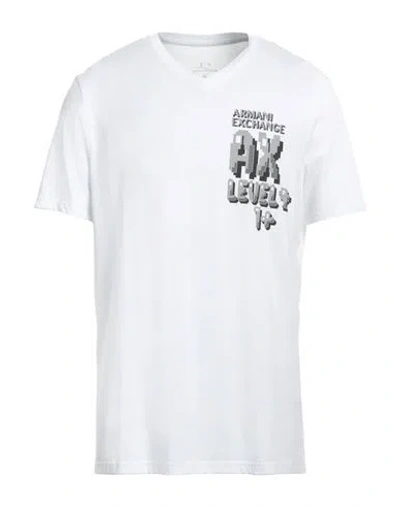 Armani Exchange Man T-shirt White Size Xl Cotton In White