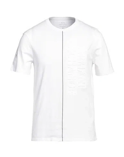 Armani Exchange Man T-shirt White Size Xl Organic Cotton