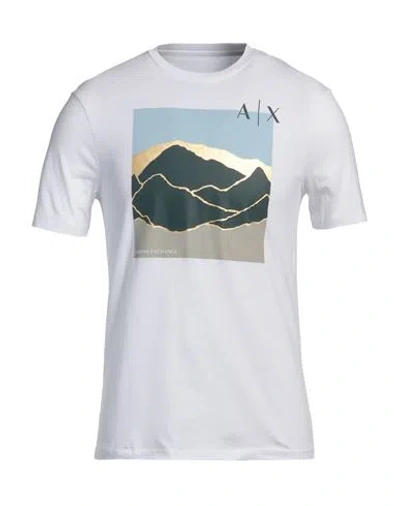 Armani Exchange Man T-shirt White Size Xs Cotton In White