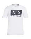 Armani Exchange Man T-shirt White Size S Cotton In White