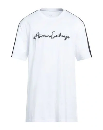 Armani Exchange Man T-shirt White Size Xxl Cotton