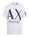 Armani Exchange Man T-shirt White Size Xxl Cotton