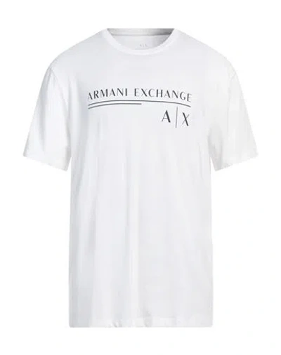 Armani Exchange Man T-shirt White Size Xs Cotton In White