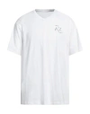 Armani Exchange Man T-shirt White Size Xxl Cotton, Elastane In White
