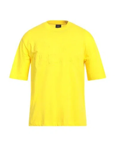 Armani Exchange Man T-shirt Yellow Size L Cotton