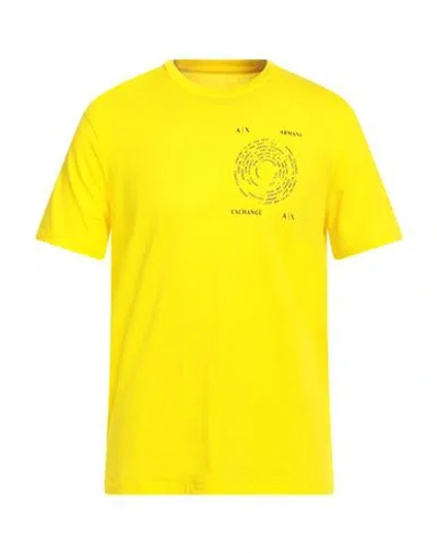 Armani Exchange Man T-shirt Yellow Size L Pima Cotton