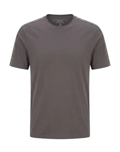 Armani Exchange Man T-shirt Grey Size Xl Cotton In Gray