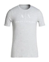 Armani Exchange Man T-shirt Light Grey Size S Cotton In Gray