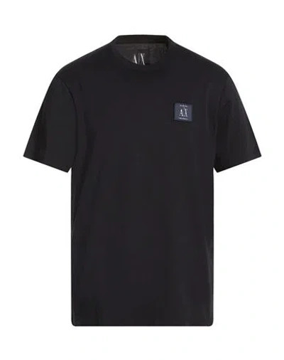 Armani Exchange Man T-shirt Navy Size L Cotton In Blue