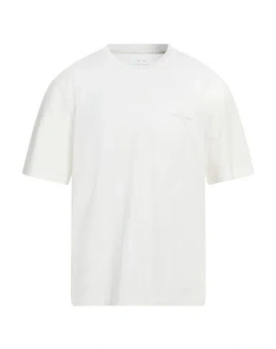 Armani Exchange Man T-shirt Off White Size L Cotton