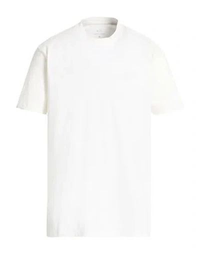 Armani Exchange Man T-shirt Off White Size M Cotton