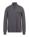 Armani Exchange Man Turtleneck Grey Size Xl Organic Cotton In Grey