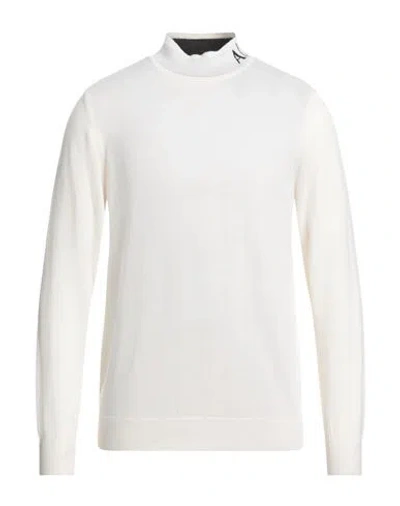 Armani Exchange Man Turtleneck Ivory Size Xs Acrylic, Virgin Wool, Elastane In White