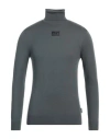 Armani Exchange Man Turtleneck Lead Size S Acrylic, Virgin Wool In Grey