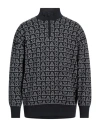 Armani Exchange Man Turtleneck Midnight Blue Size L Cotton In Blue