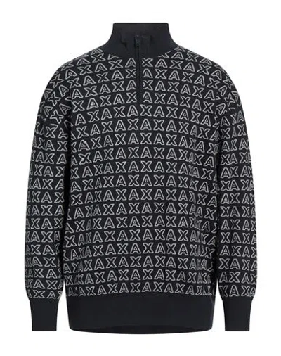 Armani Exchange Man Turtleneck Midnight Blue Size L Cotton