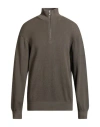 Armani Exchange Man Turtleneck Military Green Size Xl Acrylic, Cotton, Virgin Wool, Polyamide, Elast In Gray
