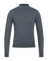 Armani Exchange Man Turtleneck Slate Blue Size L Acrylic, Virgin Wool In Blue