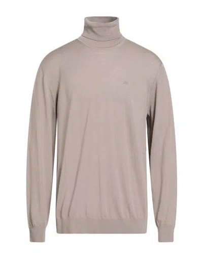 Armani Exchange Man Turtleneck Taupe Size Xxl Virgin Wool In Gray