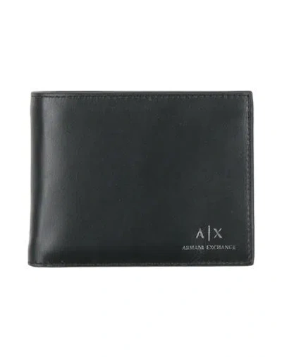 Armani Exchange Man Wallet Black Size - Cow Leather
