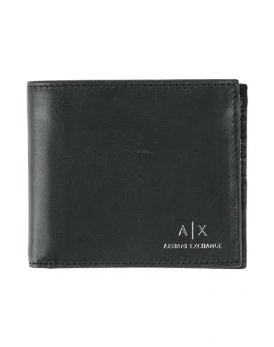 Armani Exchange Man Wallet Black Size - Cow Leather