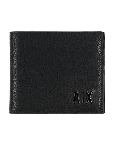 Armani Exchange Man Wallet Black Size - Cow Leather