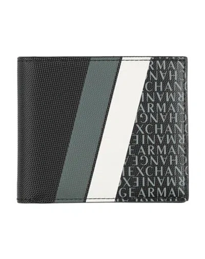Armani Exchange Man Wallet Black Size - Pvc - Polyvinyl Chloride, Polyester, Polyurethane