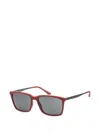 Armani Exchange Matte Square-frame Sunglasses In Multi