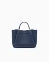 Armani Exchange Medium Handbag With Degradè Shoulder Strap In Blue