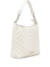 Armani Exchange Medium Quilted Chain Shoulder Bag In White