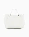 Armani Exchange Medium Shaped Shopper Bag With Double Handles In 白色