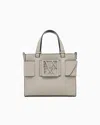 Armani Exchange Medium Tote Bag With Double Handles And Shoulder Strap