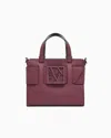 Armani Exchange Medium Tote Bag With Double Handles And Shoulder Strap