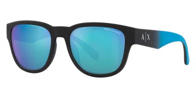 Armani Exchange Man Sunglass Ax4115su In Green Mirror Light Blue