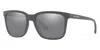 Armani Exchange 55mm Mirrored Polarized Rectangular Sunglasses In Multi