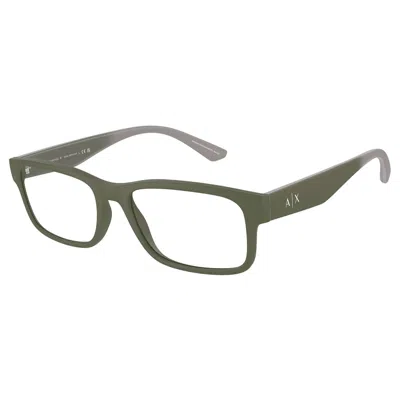 Armani Exchange Men's 56mm Matte Green Opticals In Multi