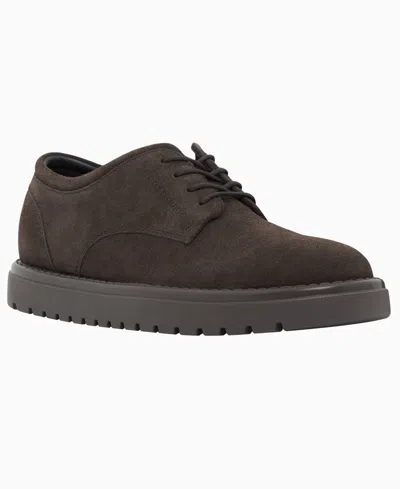 Armani Exchange Men's Alex Suede Lace-up Round-toe Oxford In Animal Print