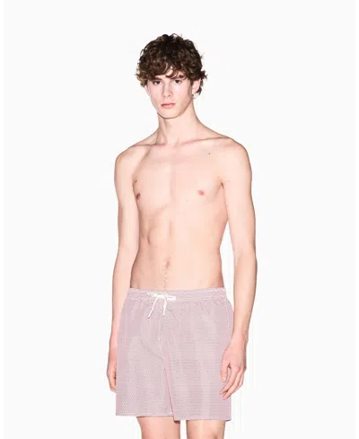 Armani Exchange Men's Allover Mini Logo Swim Trunk In Purple