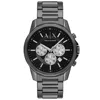Armani Exchange Chronograph Stainless Steel Watch In Black